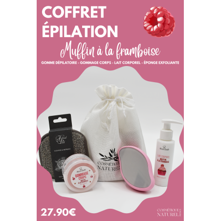 Coffret épilation - Muffin à la framboise - 100% naturel