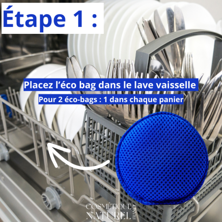 LOT DE 2 ÉCO BAG - Sacs nettoyants pour lave vaisselle réutilisables