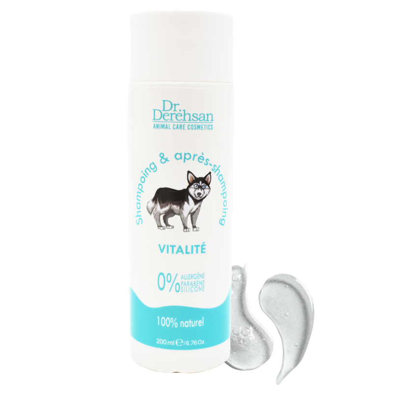 Shampoing pour chien 100% naturel - VITALITÉ - Produits d'hygiène 100% naturels