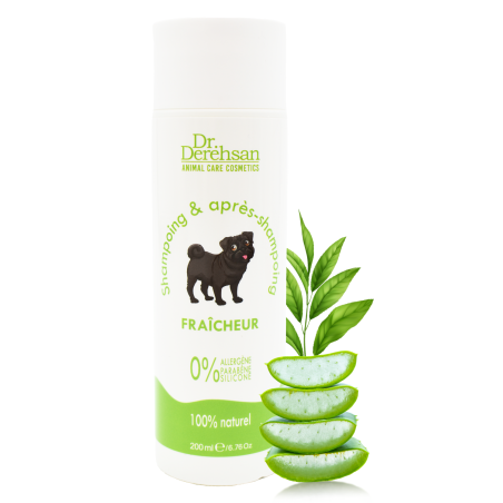 Shampoing pour chien 100% naturel - FRAÎCHEUR - Produits d'hygiène 100% naturels