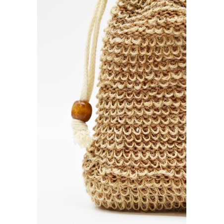 Sac à savon en sisal blanc - Cosmétique Naturel France