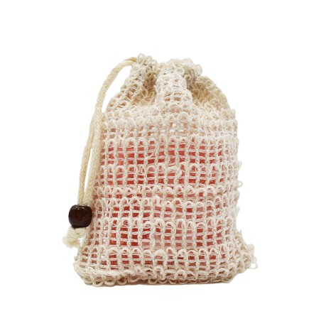 Sac à savon en sisal blanc - Cosmétique Naturel France