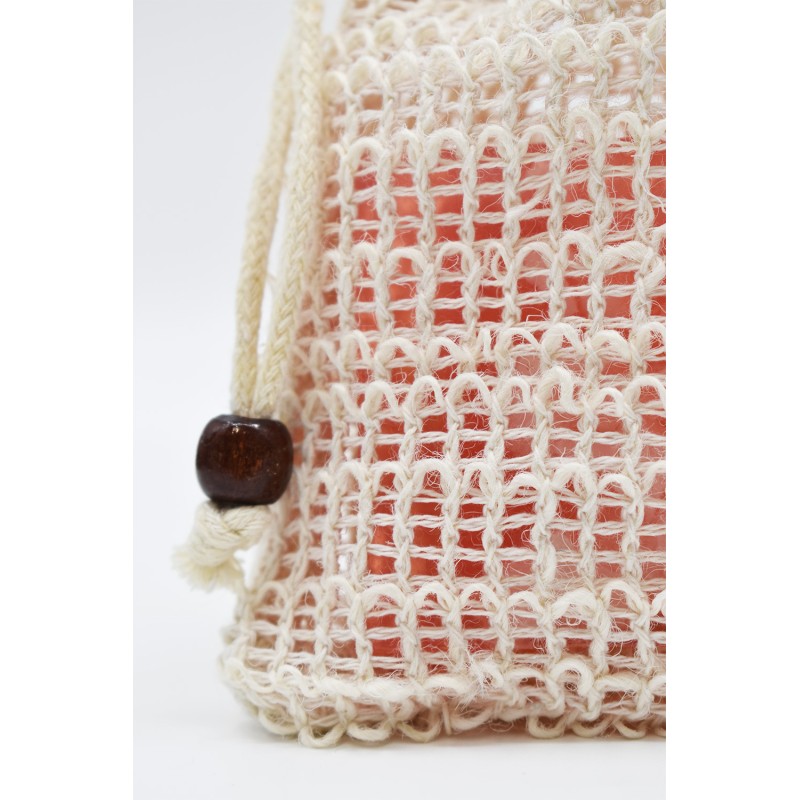 Sac à savon en sisal blanc - Cosmétique Naturel France