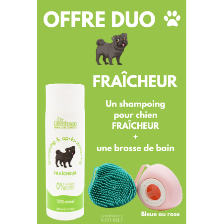 Shampoing pour chien 100% naturel et brosse de bain - OFFRE SPÉCIALE -