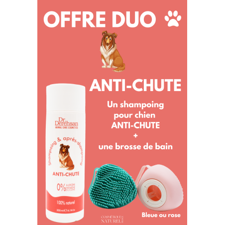 Shampoing pour chien 100% naturel et brosse de bain - OFFRE SPÉCIALE -