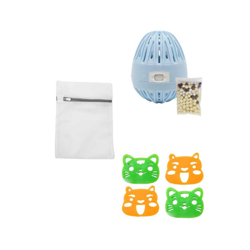 Boule de lavage + filet de lavage + 4 attrape-poils - OFFRE TRIO