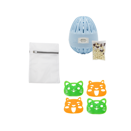 Boule de lavage + filet de lavage + 4 attrape-poils - OFFRE TRIO