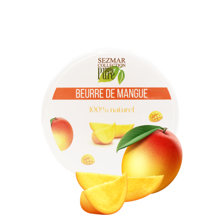 Pur beurre de mangue 100% naturel pour corps et cheveux, hydrate intensément - Cosmétiques 100% naturels