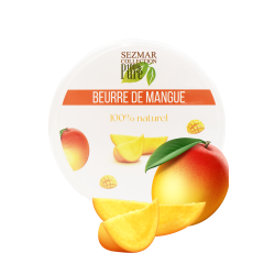 Pur beurre de mangue 100% naturel pour corps et cheveux, hydrate intensément - Cosmétiques 100% naturels