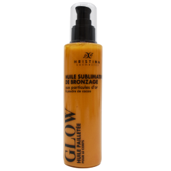 Huile sublimatrice de bronzage - Pailletée - 100% naturelle