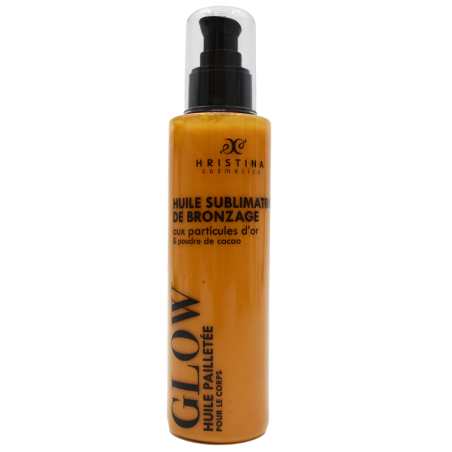 Huile sublimatrice de bronzage - Pailletée - 100% naturelle