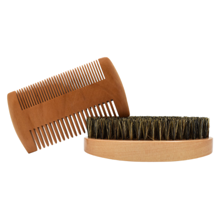Kit brosse + peigne pour barbe et moustache - Cosmétique Naturel