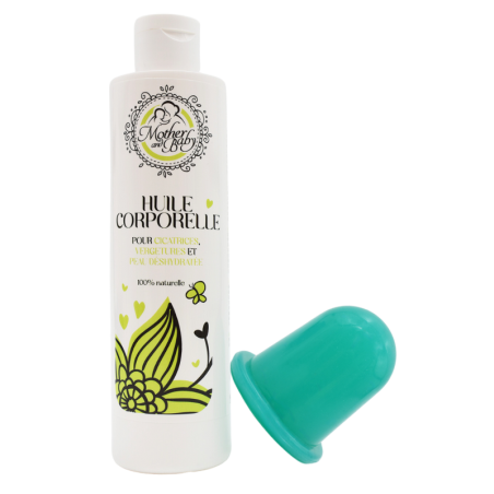Pack anti-cellulite - Ventouse + huile - Cosmétique Naturel