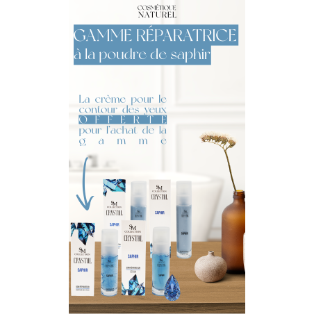 Gamme lithothérapie réparatrice - Crème contour des yeux, sérum, crème de jour et crème de nuit - Cosmétiques 100% naturels