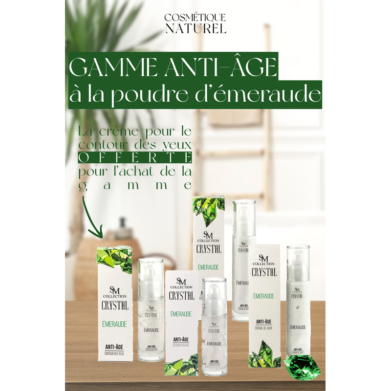 Gamme anti-âge pour peau mature - Crème contour des yeux, sérum, crème de jour et crème de nuit - Cosmétiques 100% naturels