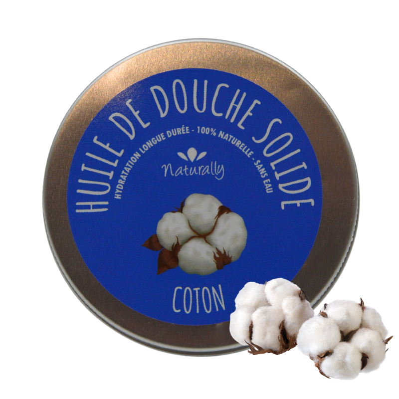 Huile de douche solide - COTON - Cosmétique Naturel France