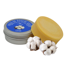 Huile de douche solide - COTON - Cosmétique Naturel France