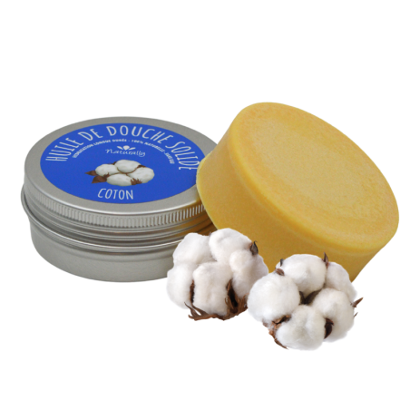 Huile de douche solide - COTON - Cosmétique Naturel France
