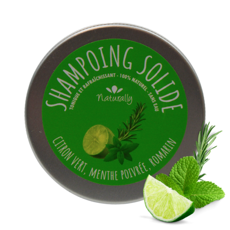 Shampoing solide 100% naturel - TONIQUE ET RAFRAÎCHISSANT