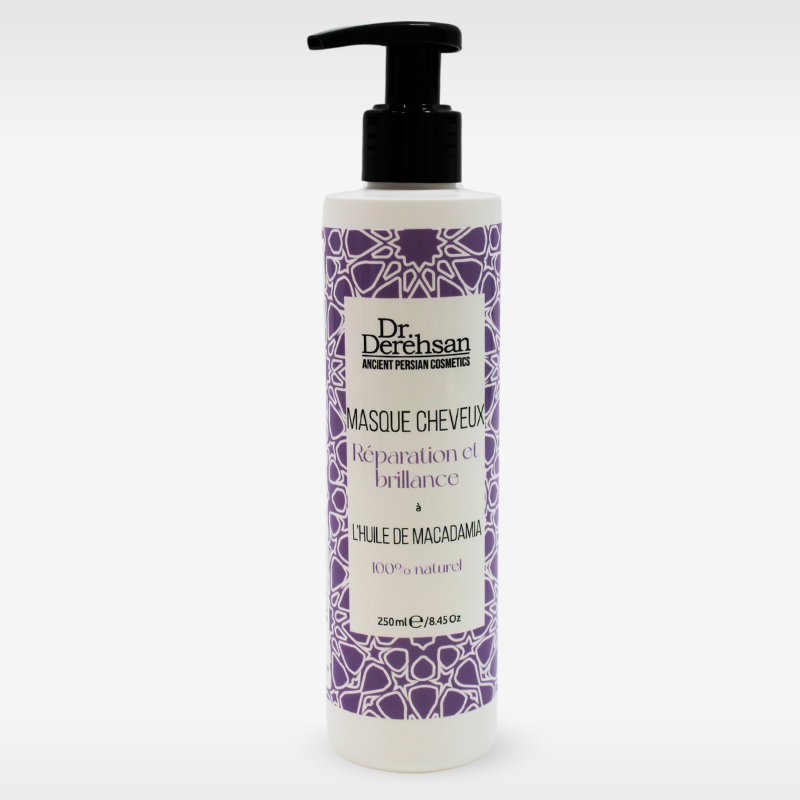 Masque capillaire brillance et réparation, pointes très abimés, manque d'éclat 100% naturel - Huile de macadamia - 100% naturel
