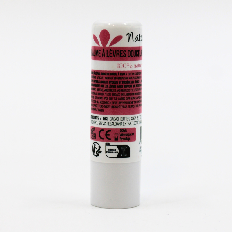 Baume à lèvres douceur barbe à papa - Cosmétique 100% naturel