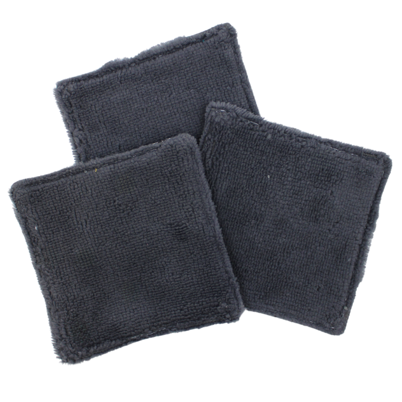 Lot de 3 cotons lavables gris assortis motif écailles