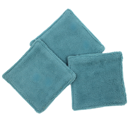 Lot de 3 cotons lavables bleus assortis motif floral
