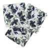 Lot de 3 cotons lavables verts assortis motif floral