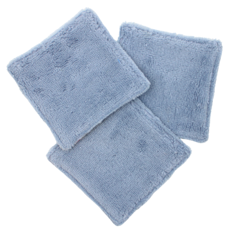Lot de 3 cotons lavables bleus assortis motif floral