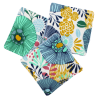 Lot de 3 cotons lavables bleus assortis motif floral