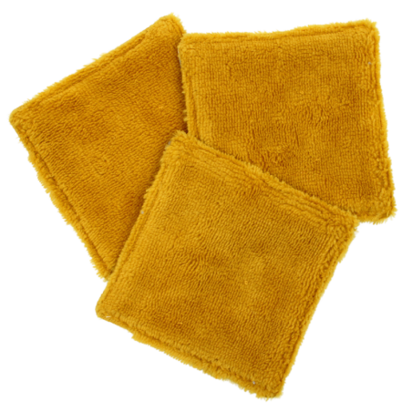 Lot de 3 cotons lavables jaunes assortis motif ruche