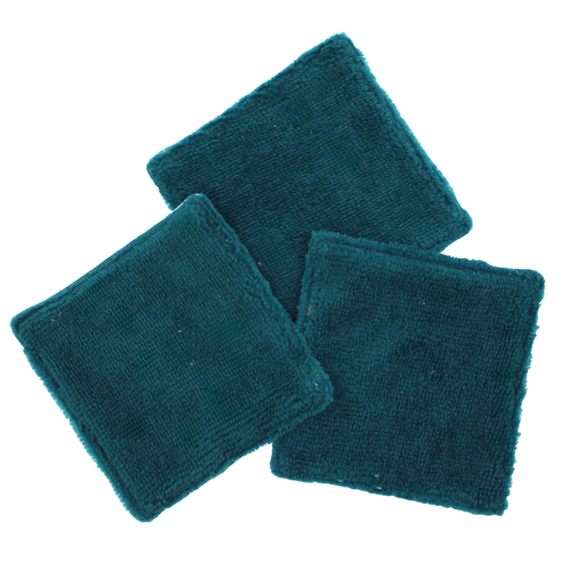 Lot de 3 cotons lavables bleus assortis motif traits