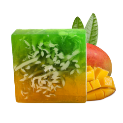 Savon solide naturel à la mangue fait à la main - Cosmétique 100% naturel