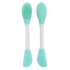 Spatule & brosse visage à double face bleue
