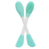 Spatule & brosse visage à double face bleue