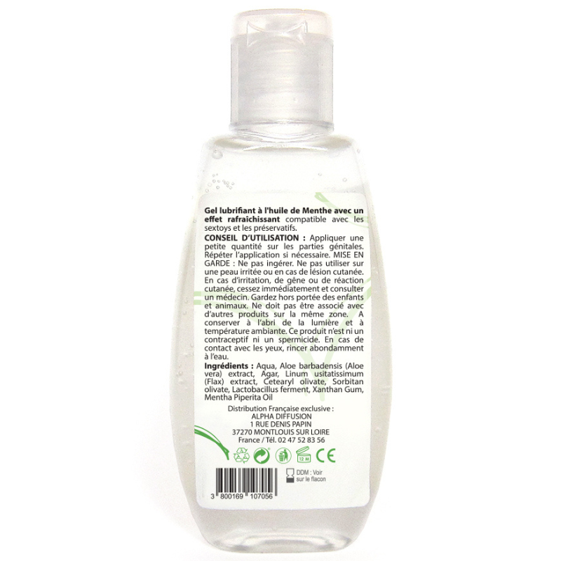 Lubrifiant naturel menthe poivrée - Lubrifiant 100% naturel