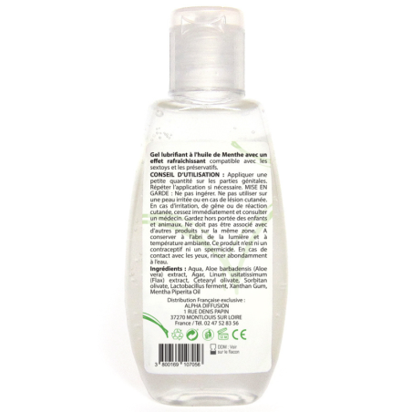 Lubrifiant naturel menthe poivrée - Lubrifiant 100% naturel