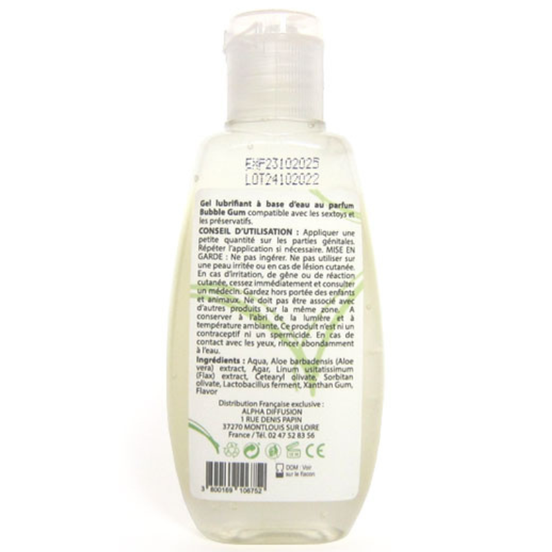 Lubrifiant naturel bubble gum- Lubrifiant 100% naturel