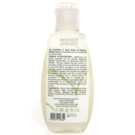 Lubrifiant naturel bubble gum- Lubrifiant 100% naturel