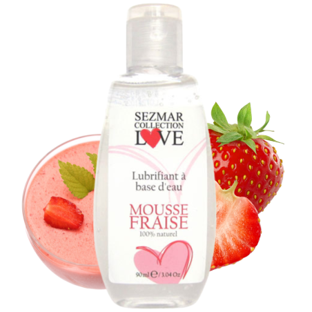 Lubrifiant naturel mousse fraise - Lubrifiant 100% naturel