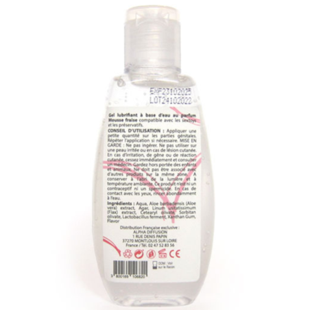 Lubrifiant naturel mousse fraise - Lubrifiant 100% naturel