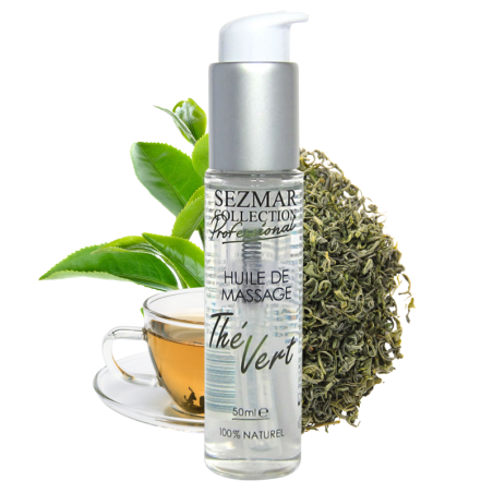 Huile de massage professionnelle thé vert - 100% naturelle - Aromathérapie