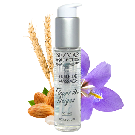 Huile de massage professionnelle fleur des neiges - 100% naturelle - Aromathérapie