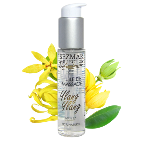 Huile de massage professionnelle Ylang Ylang - 100% naturelle - Aromathérapie