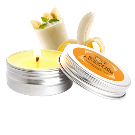 Bougie de massage naturelle de milkshake à la banane - Bougie de massage 100% naturelle