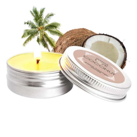 Bougie de massage naturelle Noix de coco - Bougie de massage 100% naturelle