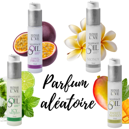 Une huile de massage 100% naturelle offerte - Parfum aléatoire