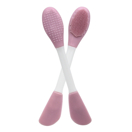 Spatule & brosse visage à double face bleue