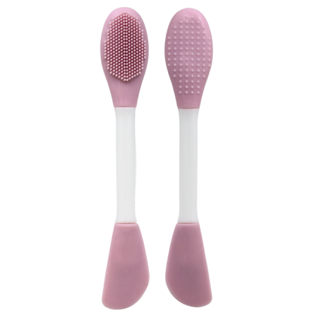 Spatule & brosse visage à double face bleue