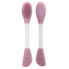 Spatule & brosse visage à double face bleue